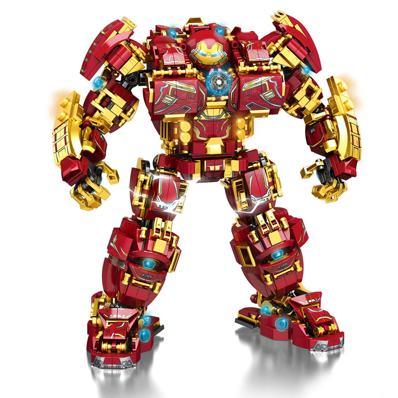 Mech Armor Iron Man Anti-Hulk DIY Building Kit Blocks Figure Toys ...